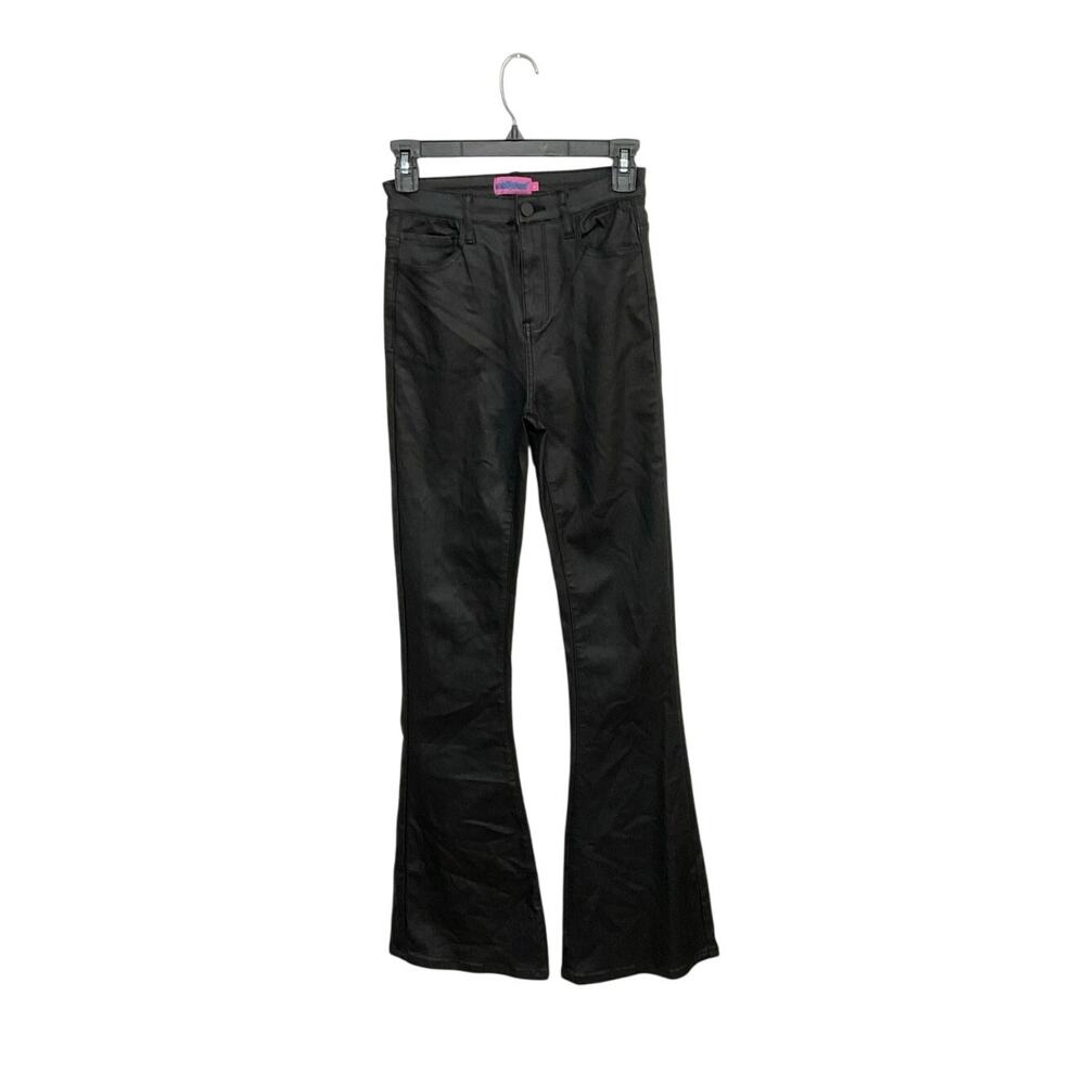 Edikted Faux Leather Flare Pants Womens Size Small Stretchy